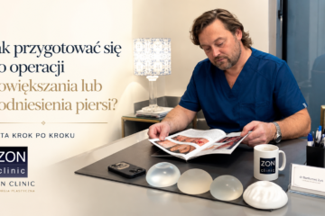 Dr Bartłomiej Zoń podczas przygotowania do konsultacji dotyczącej powiększania lub podniesienia piersi w ZON CLINIC