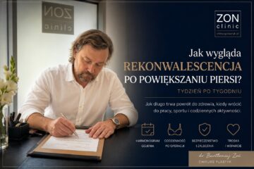 Rekonwalescencja po powiększaniu piersi – dr Bartłomiej Zoń podczas przygotowywania zaleceń pooperacyjnych
